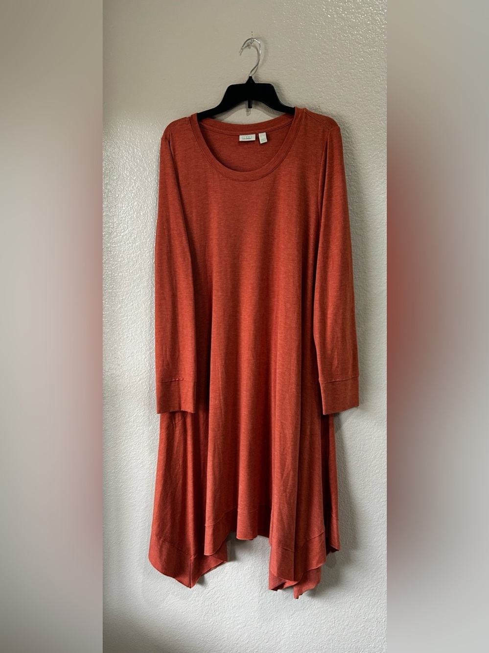 Lounge Rust Crew Neck Tee - Cozy Everyday Maxi Dress Sz XL Boho Vacay TC0529